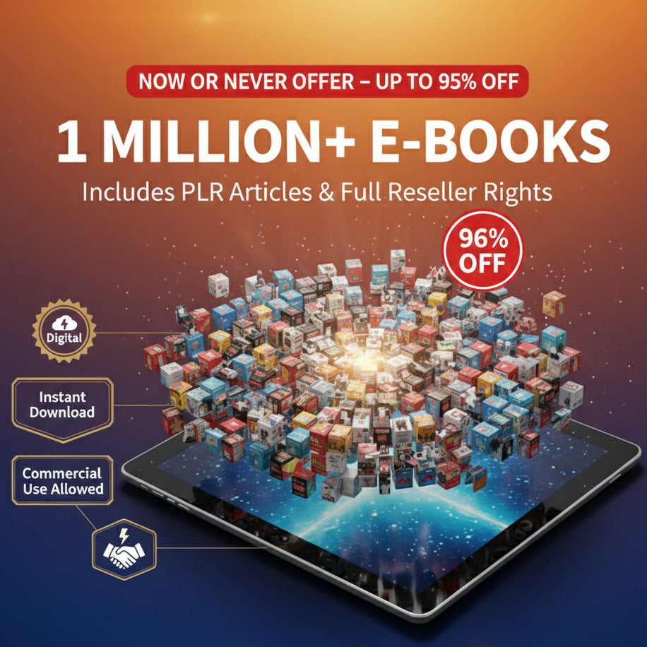1 Million E-Books with Full Resell Rights – Download Instantly & Start Profiting Today