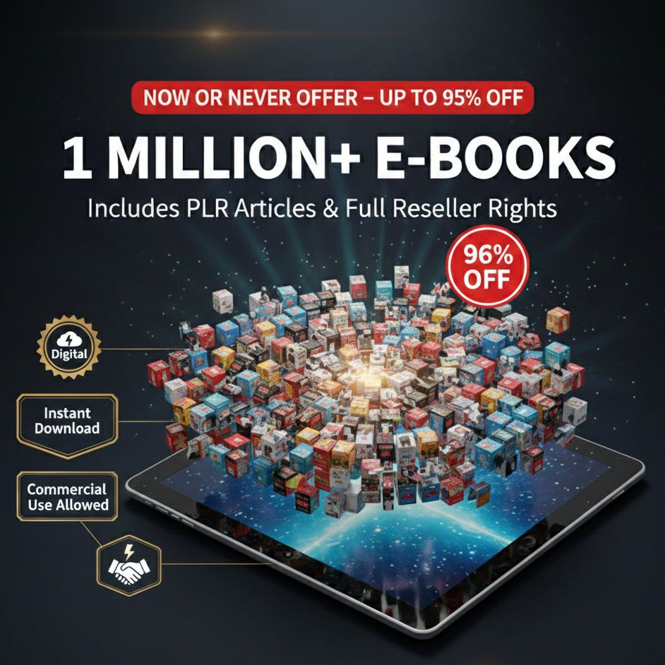 1 Million E-Books with Full Resell Rights – Download Instantly & Start Profiting Today