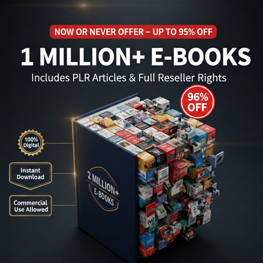 1 Million E-Books with Full Resell Rights – Download Instantly & Start Profiting Today